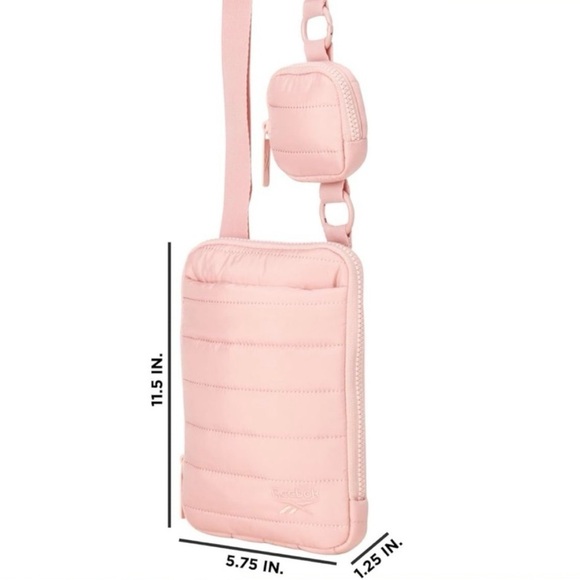 Reebok Women's Pink Crossbody Belt Bag with coin bag - Picture 10 of 10
